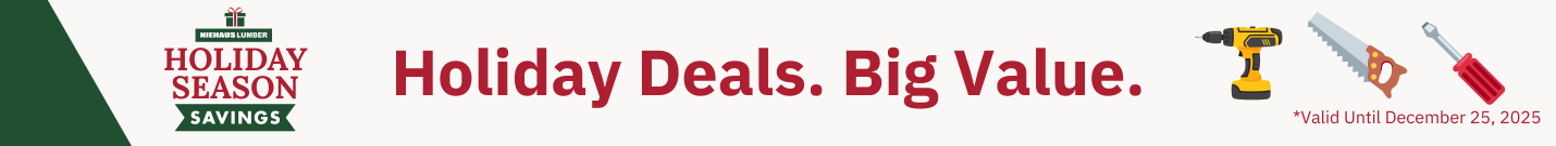 Holiday Savings at Niehaus Lumber